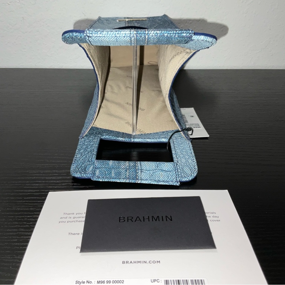 Brahmin Wine Tote Bag DENIM SECOUR Classy Gift Presentation for Spirits ETC. - Picture 9 of 9